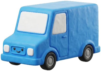 Blue work van